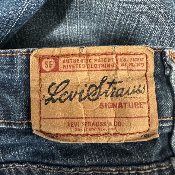Levi Strauss Signature Stretch Low Rise BootCut Blue Jeans W36xL30 Women Sz 16 M - Picture 6 of 7